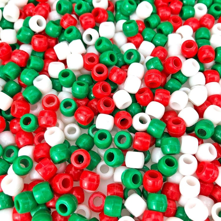 1000 Pcs Pony Beads Assorted Opaque Round Plastic Beads For Home Decor