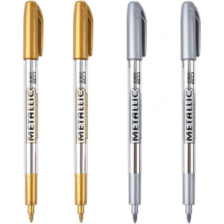 Dyvicl Premium Metallic Markers Pens - Silver and Gold Paint Pens,DIY Art Craft