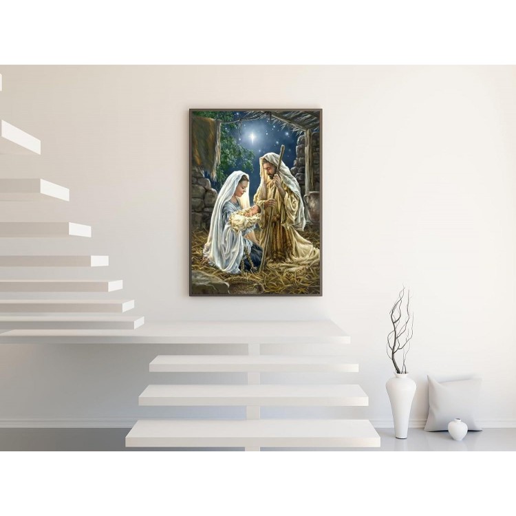 5D Christmas Nativity Scene Diamond Painting Kits for Adults Beginner