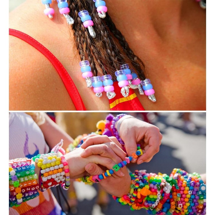 MIIIM 1000PCS Pony Beads Bulk, Bracelets Making,Craft Beads for Jewelry Making