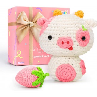 Mewaii Crochet Kit for Beginners, Complete DIY Kit Animals