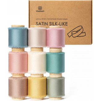 Vitalizart Silk Satin Ribbon 1-1/2 Inch x 45 Yard
