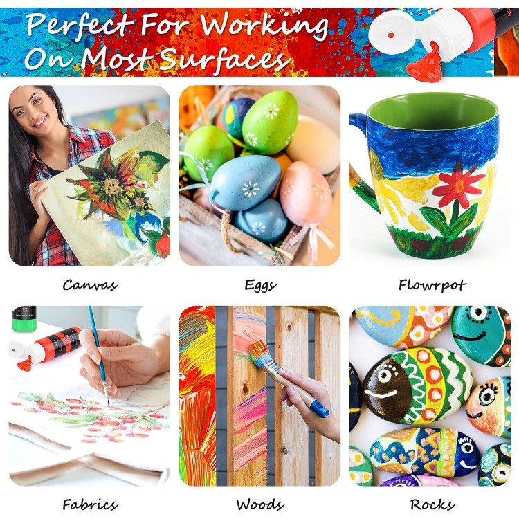 Caliart Acrylic Paint Set,Artists Kids Students Beginners & Painters