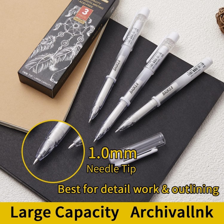 QionewGel Pen Set, 3 Pack, 1mm Extra Fine Point Pens