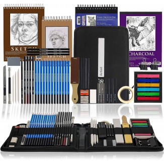 Art Supply Drawing & Sketching Art Set,Graphite and Charcoal Pencils