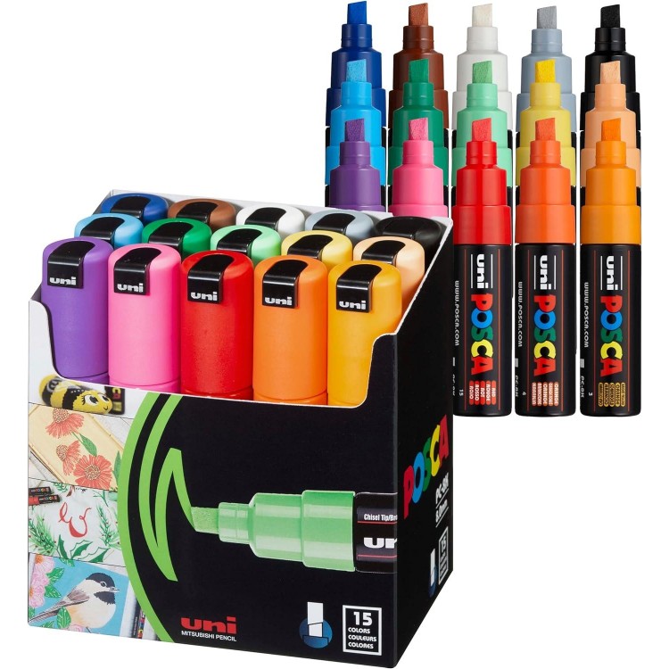 15 Posca Paint Markers, 8K Broad Posca Markers