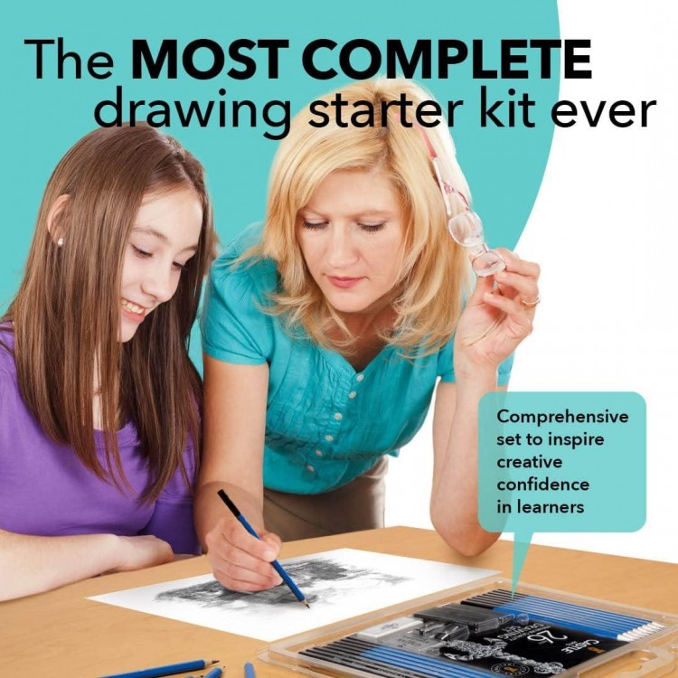 Castle Art Supplies 26 Piece Premium Drawing and Sketching Set