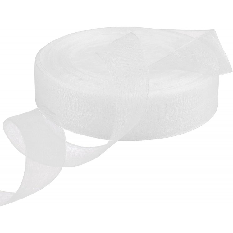 Hapeper 1 Inch Sheer Organza Chiffon Ribbon, 50 Yards/Roll