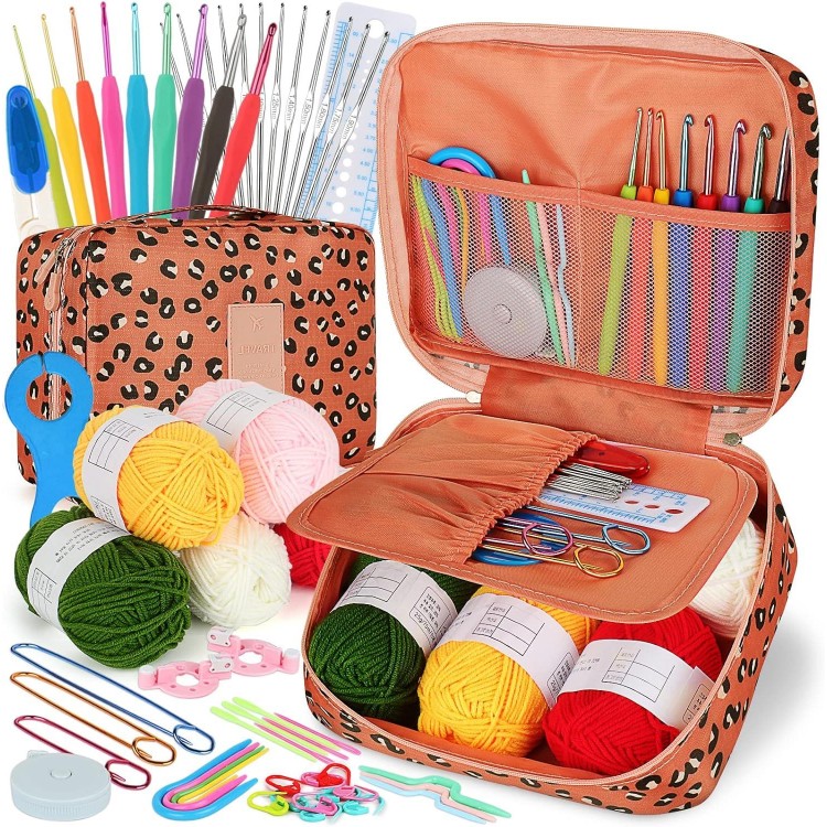 Coopay Crochet Kit Beginners Crochet Hook Set with Crochet Yarn