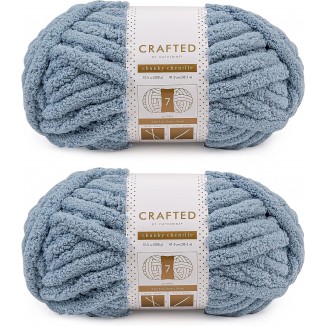 Crafted By Catherine Chunky Chenille Yarn - 2 Pack (41 Yards Each Skein)