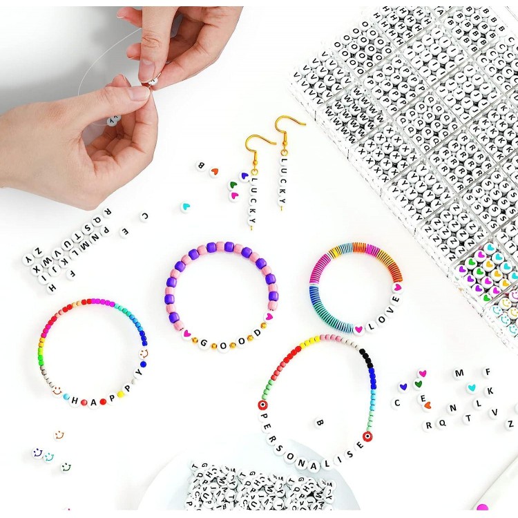 ARTDOT 1400 PCS Letter Beads, 28 Styles 