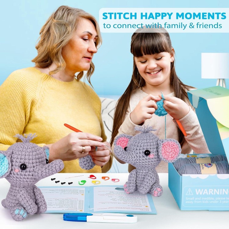 CROCHETTA Crochet Kit for Beginners, Beginner Crochet Starter Kit with Step