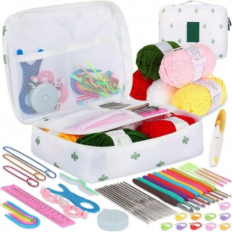 Coopay Crochet Kit with Yarn and Knitting Accessories Set, Cute Knitting Kit