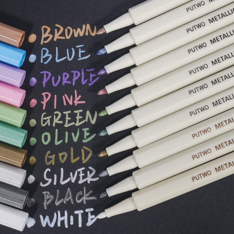 PuTwo Set of Marker pens Coloured Pencils DIY for Photo Scrapbook Album use