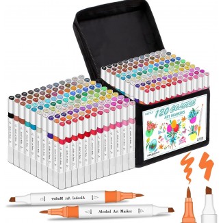 RESTLY Premium Quality Alcohol Markers Brush Tip for Drawing & Sketching