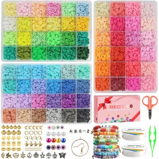 Redtwo 15000 Pcs Clay Beads Bracelet Making Kit,Friendship Bracelet Kit