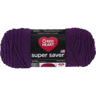 RED HEART 285412 Super Saver Yarn, Dark Orchid