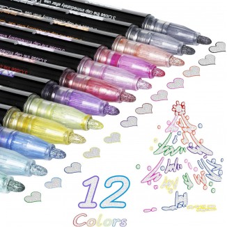 Outline Markers Pens Shimmer Markers - Shimmer Marker Set For Doodling