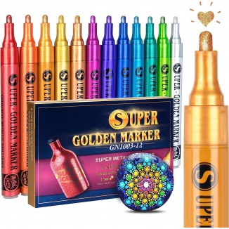 Acrylic Paint Markers - Sparkle Metallic Art Glitter Pens