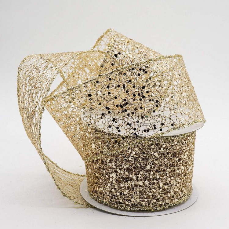 CT CRAFT LLC Sparkling Glitter Mesh Ribbon for DIY Crafts