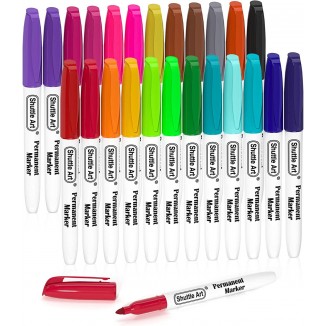 Shuttle Art Assorted Colors Permanent Marker Set