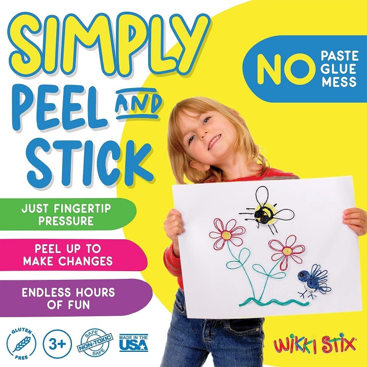 Wikki Stix Doodler, Fidget Toy Plus Arts & Crafts for Kids; Non-Toxic Waxed Yarn