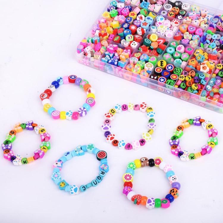 1000PCS Polymer Clay Beads Bracelet Making kit