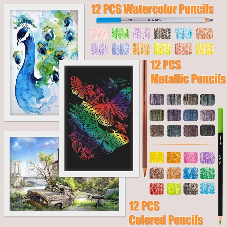 Drawdart Art Supplies Drawing Pencils Set