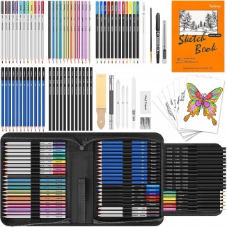 81-Pack Pro Art Kit School Drawing Supplies Pencil Set