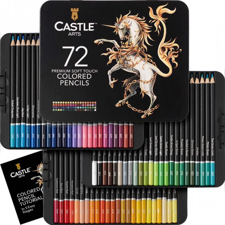 Castle Art Supplies 72 Colored Pencils Set