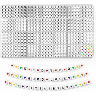 Redtwo 1400 Pcs Letter Beads For Friendship Bracelets Making Kit