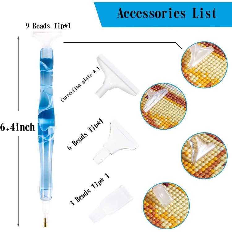 Diamond Painting Pen, Handmade Resin Diamond Painting Pens with Glue