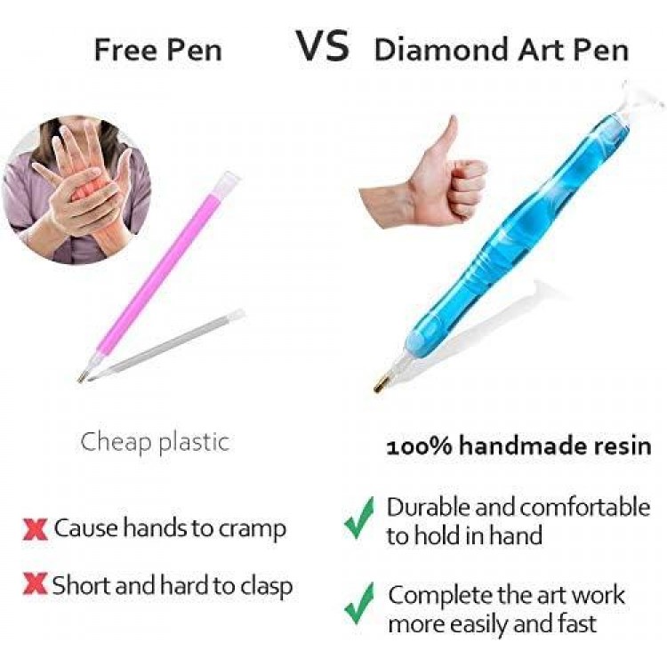 Diamond Painting Pen, Handmade Resin Diamond Painting Pens with Glue