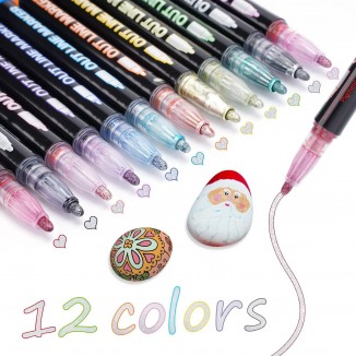 TEVILIK Glitter Marker, Doodle Dazzles Shimmer Marker Set