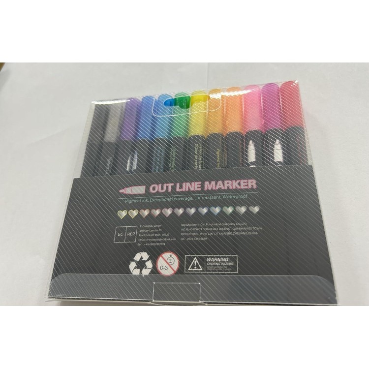 TEVILIK Glitter Marker, Doodle Dazzles Shimmer Marker Set