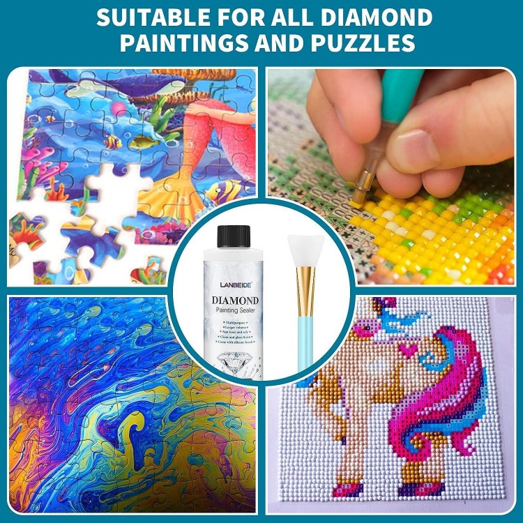 LANBEIDE 5D Diamond Painting Glue Sealer Permanent Hold Shine Effect Conserver