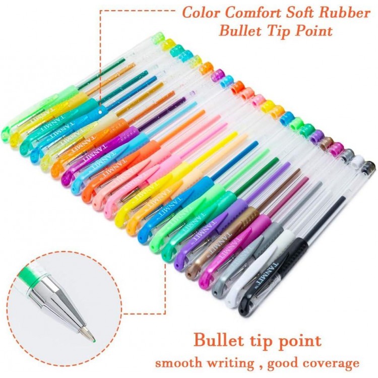 TANMIT Colored Gel Pens, 36 Colors Gel Pens Set