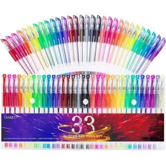 TANMIT Neon Glitter Pens Set