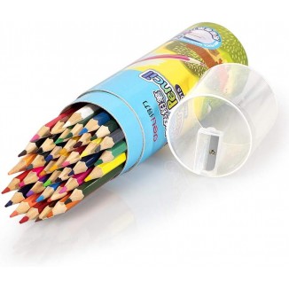 Deli 36 Pack Colored Pencils with Built-in Sharpener in Tube Cap