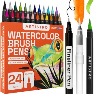 ARTISTRO Watercolor Markers with Flexible Brush Pens