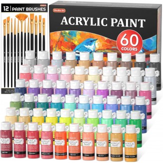 Acrylic Paint Set,Rich Pigmented, Water Proof, Ideal for Artists, Beginners
