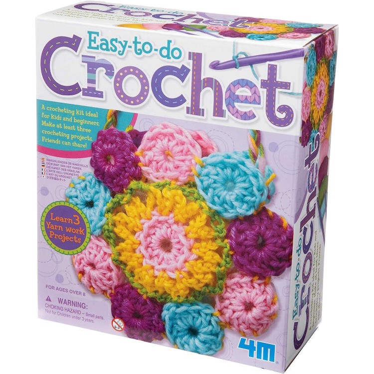 4M Easy-To-Do Crochet Kit - DIY Arts & Crafts Yarn Gift for Kids & Teens