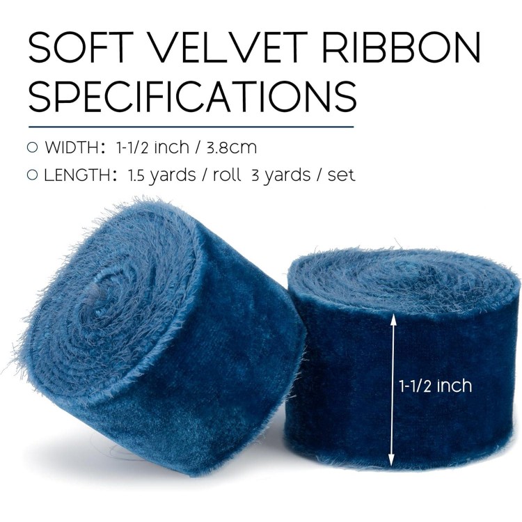 Keypan Velvet Ribbon for Gift Wrapping - 1 1/2 inch Wide