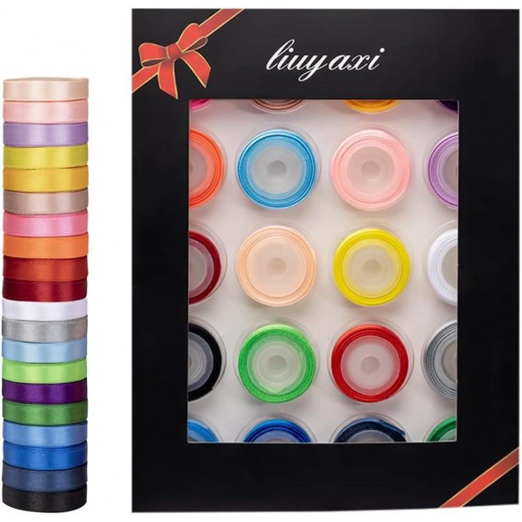 20 Colors Double Faced Polyester Satin Ribbon