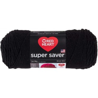 Red Heart Super Saver Yarn 312 Black