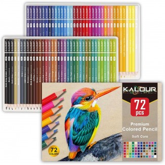 KALOUR Colored Pencils for Adult Coloring Books, Soft Core