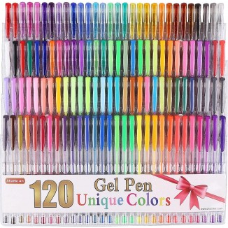 Shuttle Art 120 Unique Colors (No Duplicates) Gel Pens Gel Pen Set