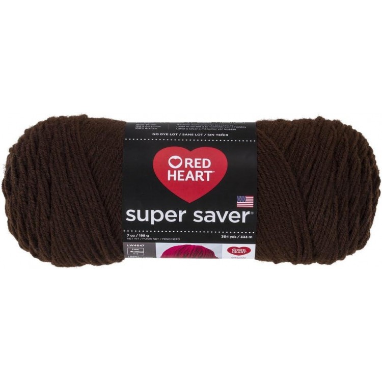 RED HEART Super Saver Yarn, Coffee