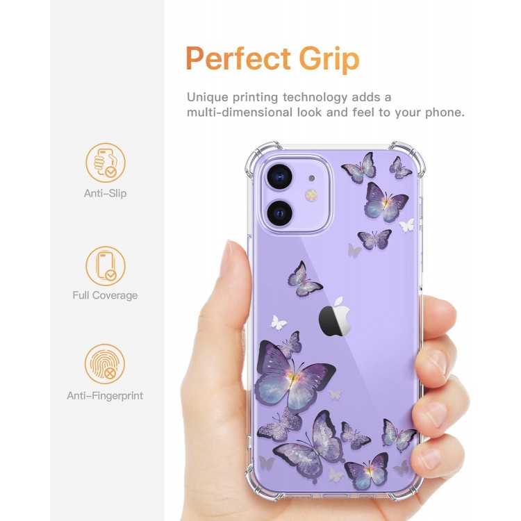 GVIEWIN for iPhone 12 Case and iPhone 12 Pro Case with Screen Protector + Camera Lens Protector