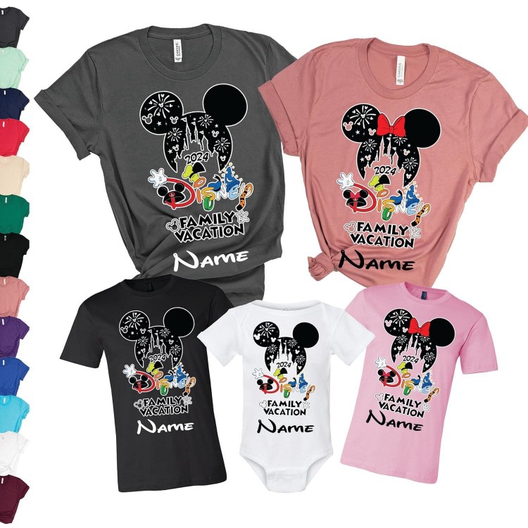 Disney matching T shirts 2024 custom, Disney trip